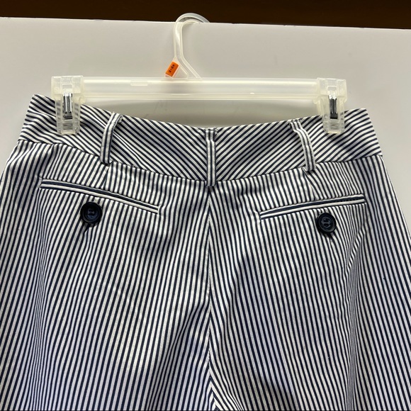 Julie Mitchell Urban Collection Capri Blue and White Stripe Pants Size 4 - Picture 8 of 12